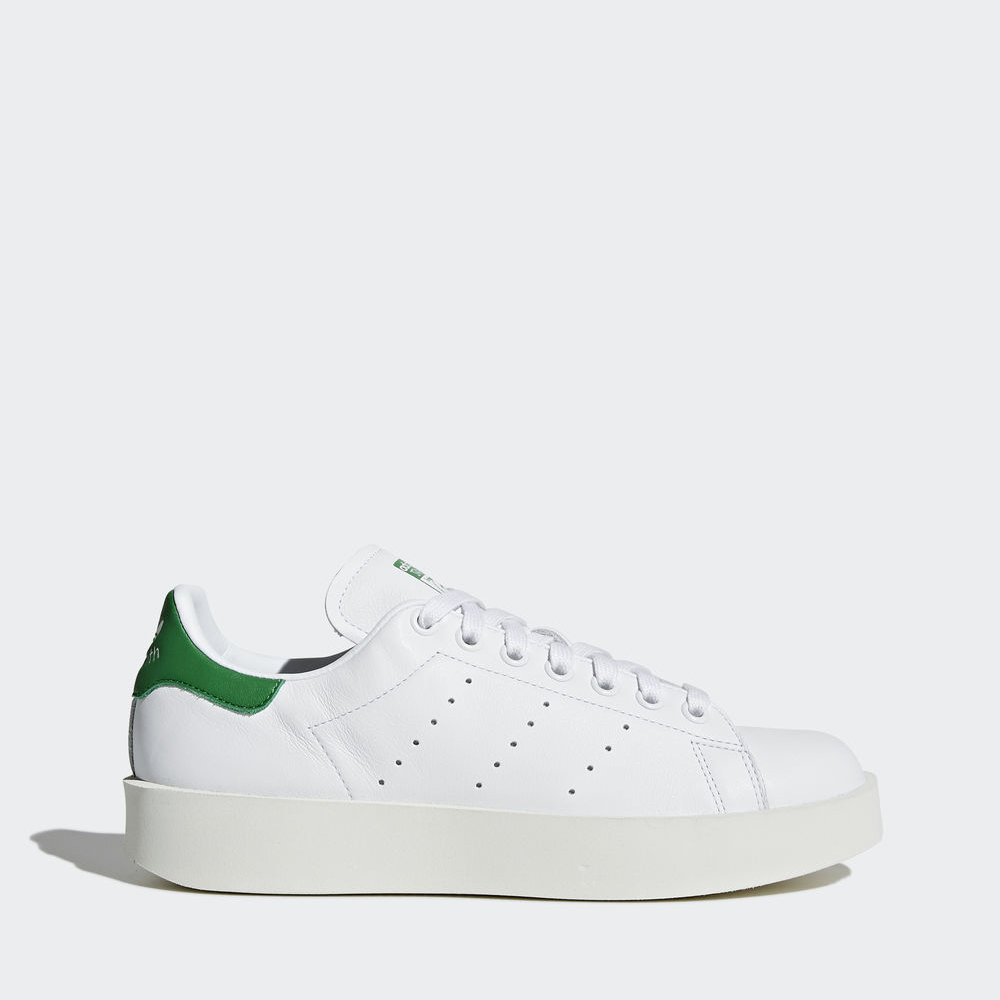 Adidas Stan Smith Bold - Originals γυναικεια - Ασπρα/Πρασινο,Μέγεθος: EU 36 – 54 2/3 (801YKGHL)